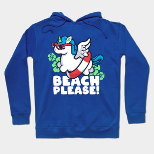 Unicorn Beach please Hoodie